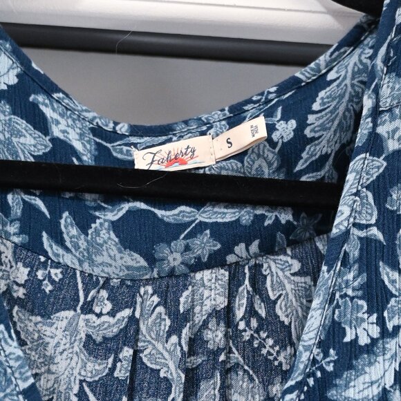 Faherty Small Floral Orinda Maxi Dress with Tie Waist - Picture 9 of 9